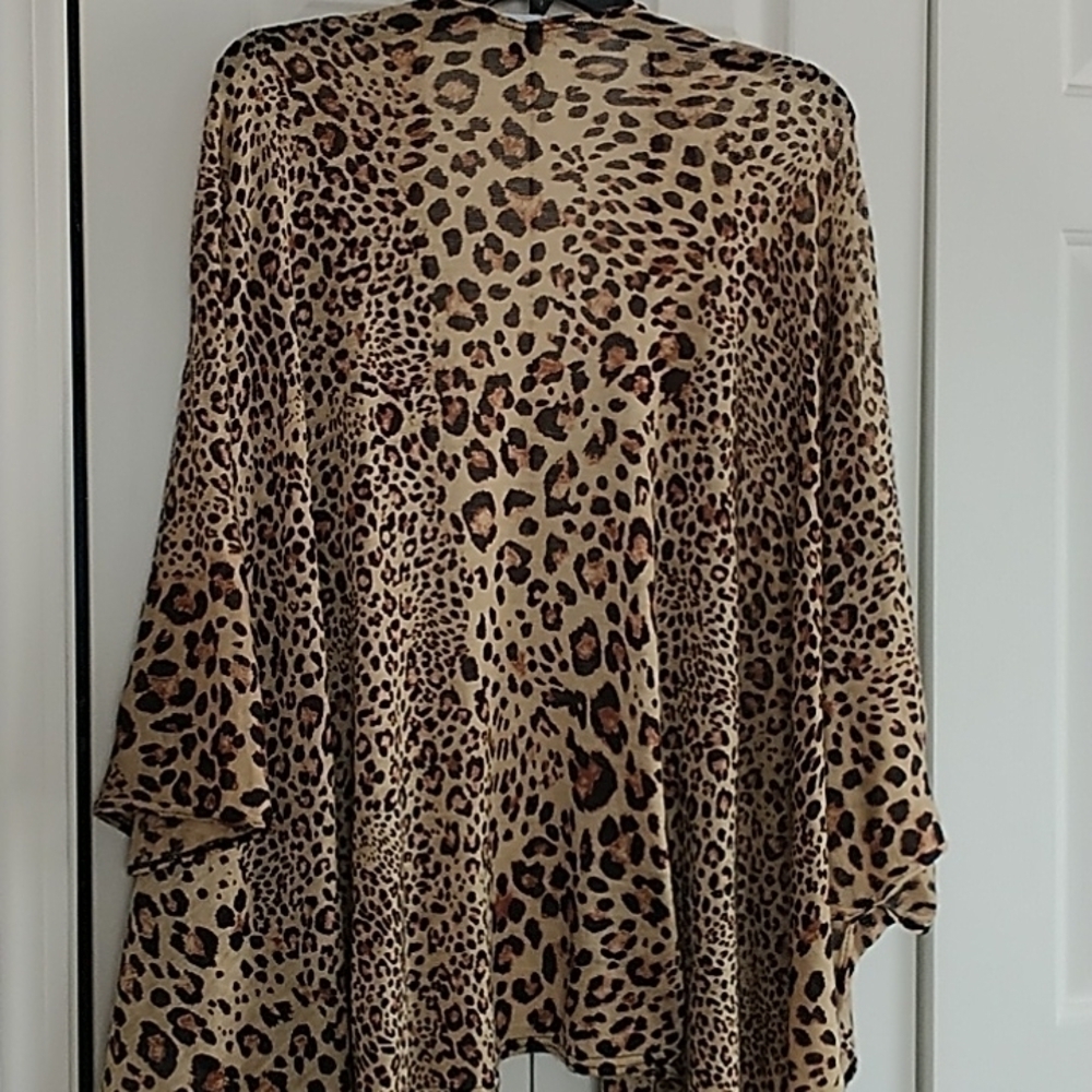 INC International Concept Animal Print Kaftan Beach Cover up OS - Picture 3 of 10